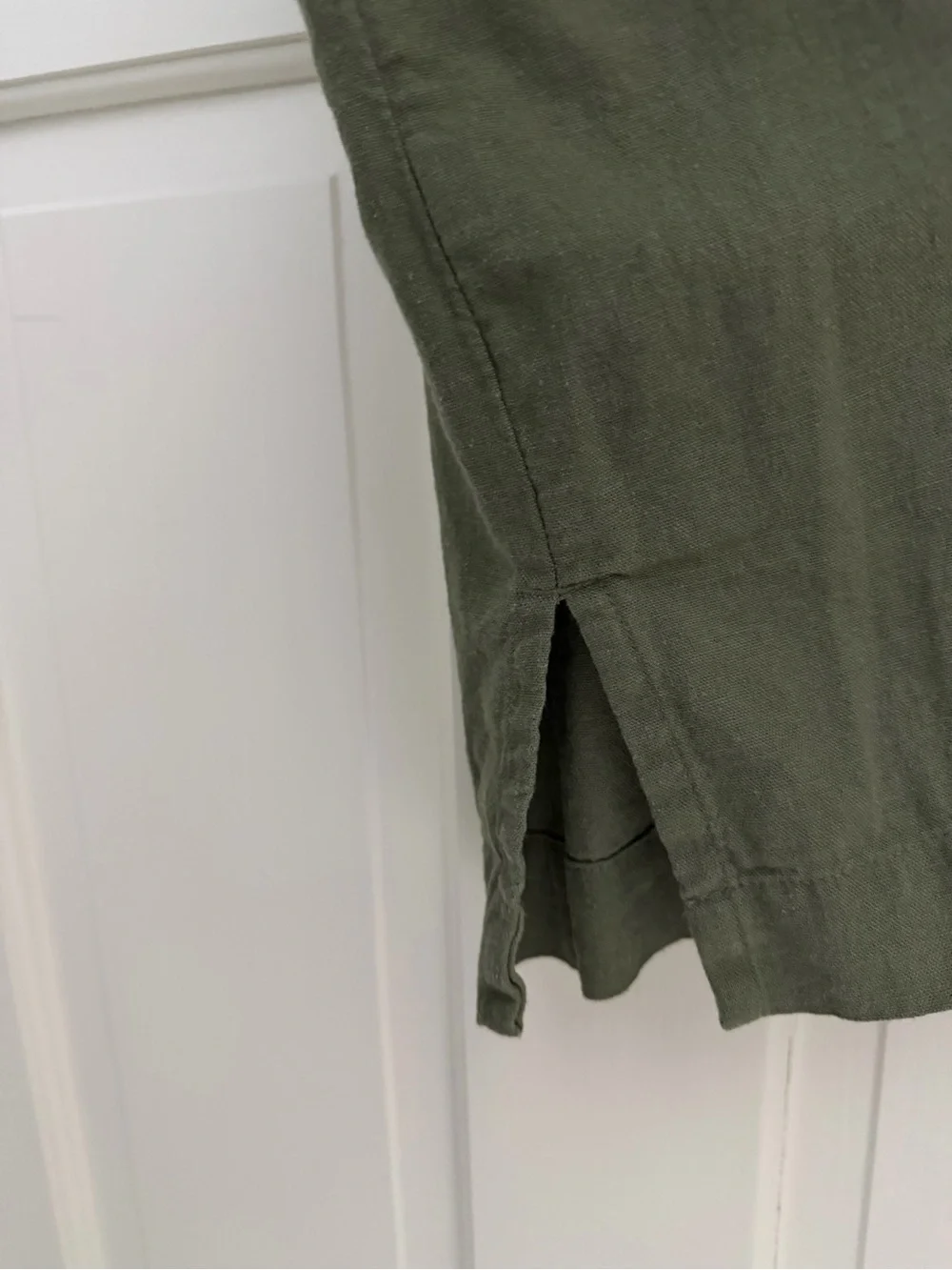 Old Navy Olive Green Button-Front Shirt Dress